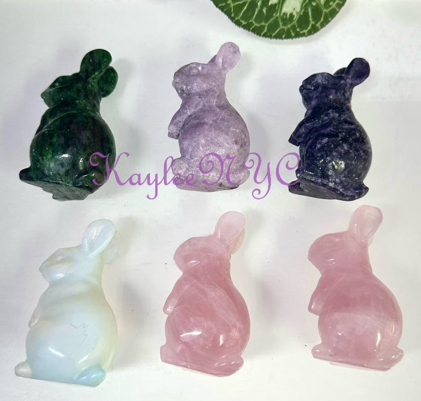 Wholesale Lot 6 PCs Natural Mix Crystal Rabbit Bunny Crystal Healing Energy