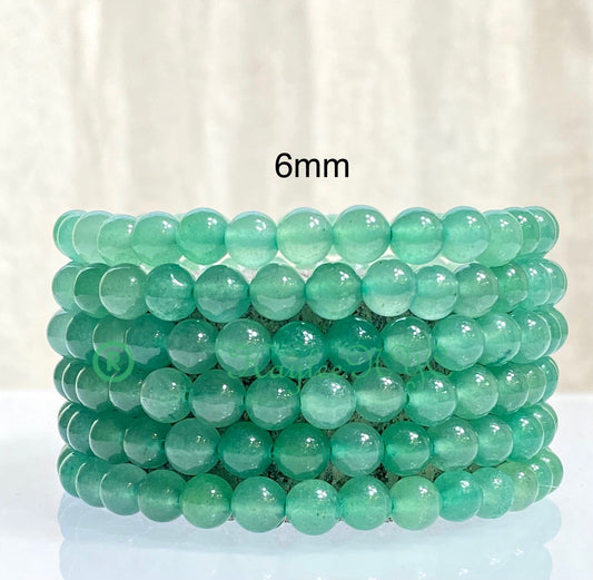 Wholesale Lot 6 Pcs Green Aventurine 6mm 7.5” Crystal Healing Stretch Bracelet