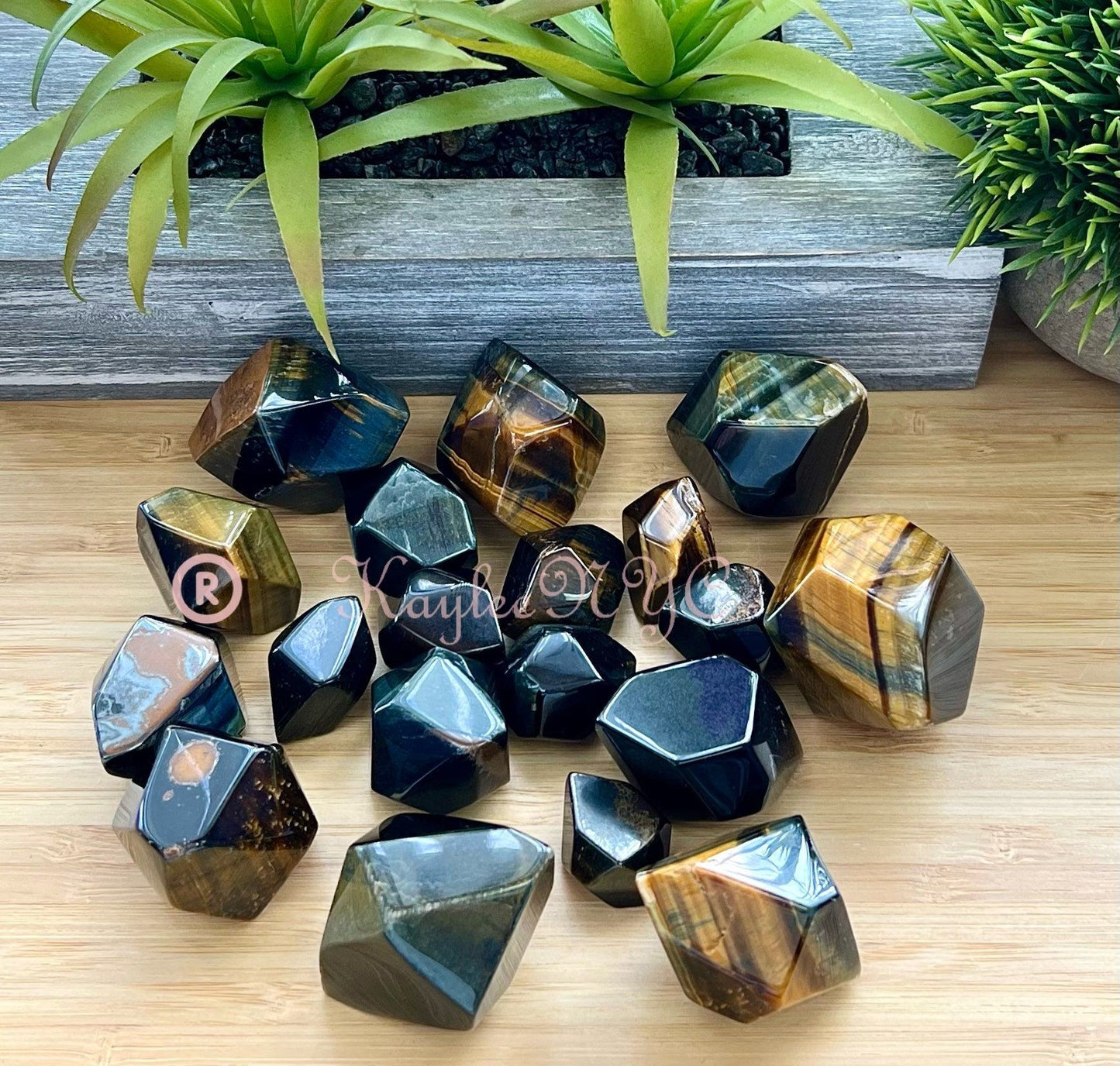 Wholesale Lot 2 lbs Natural Tiger Eye Crystal Polished Freeform Healing Energy