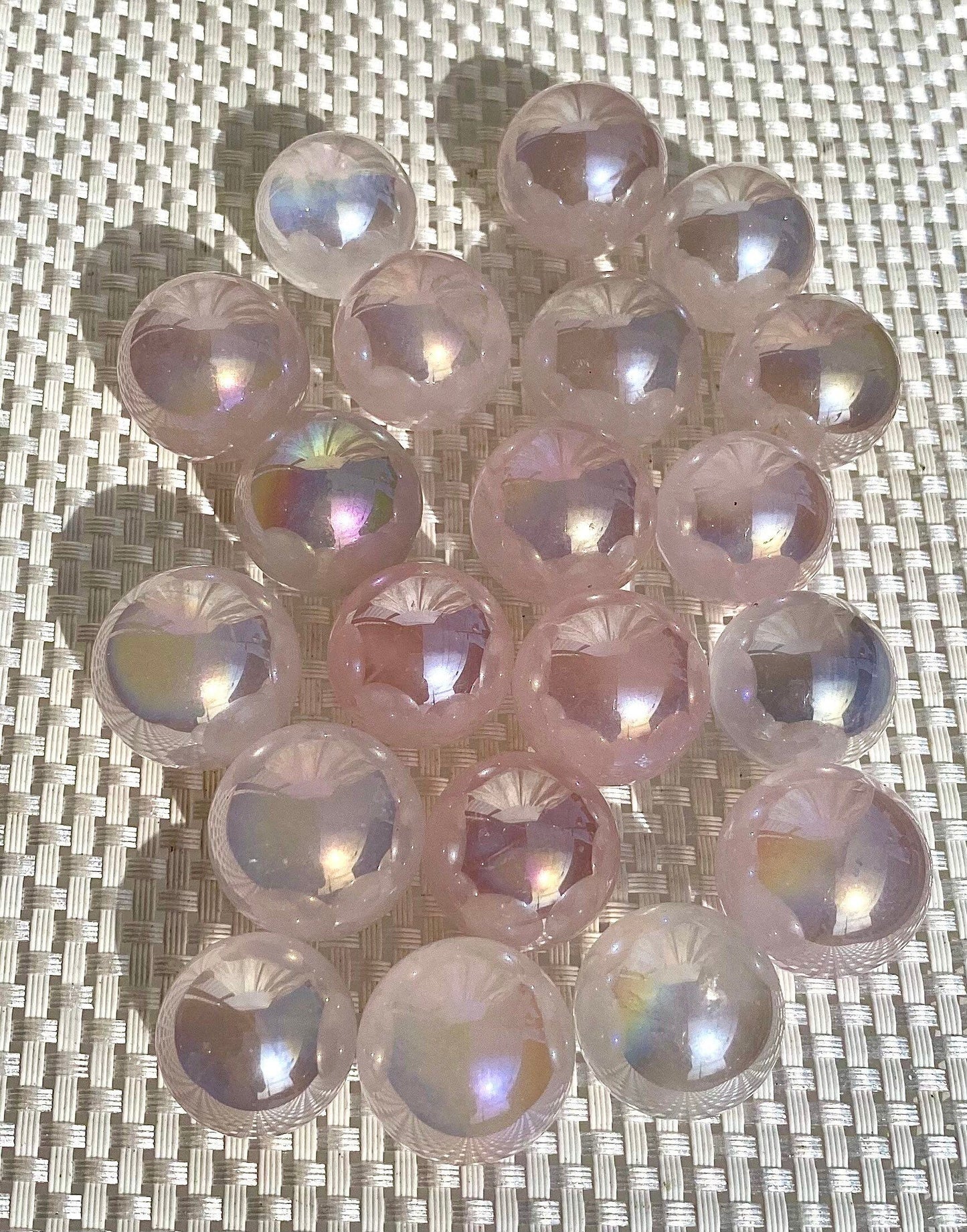 Wholesale Lot 1 Lb small Angel Aura Rose Quartz Sphere Crystal Healing Energy