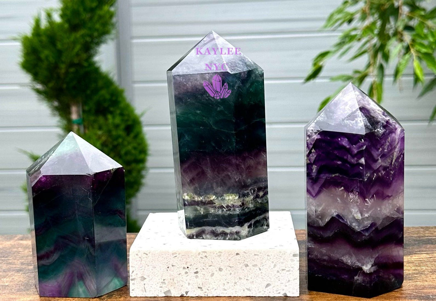 Wholesale Lot 2-3 pcs large Natural Fluorite obelisk Tower Point Crystal Healing Energy 6.8-7lbs