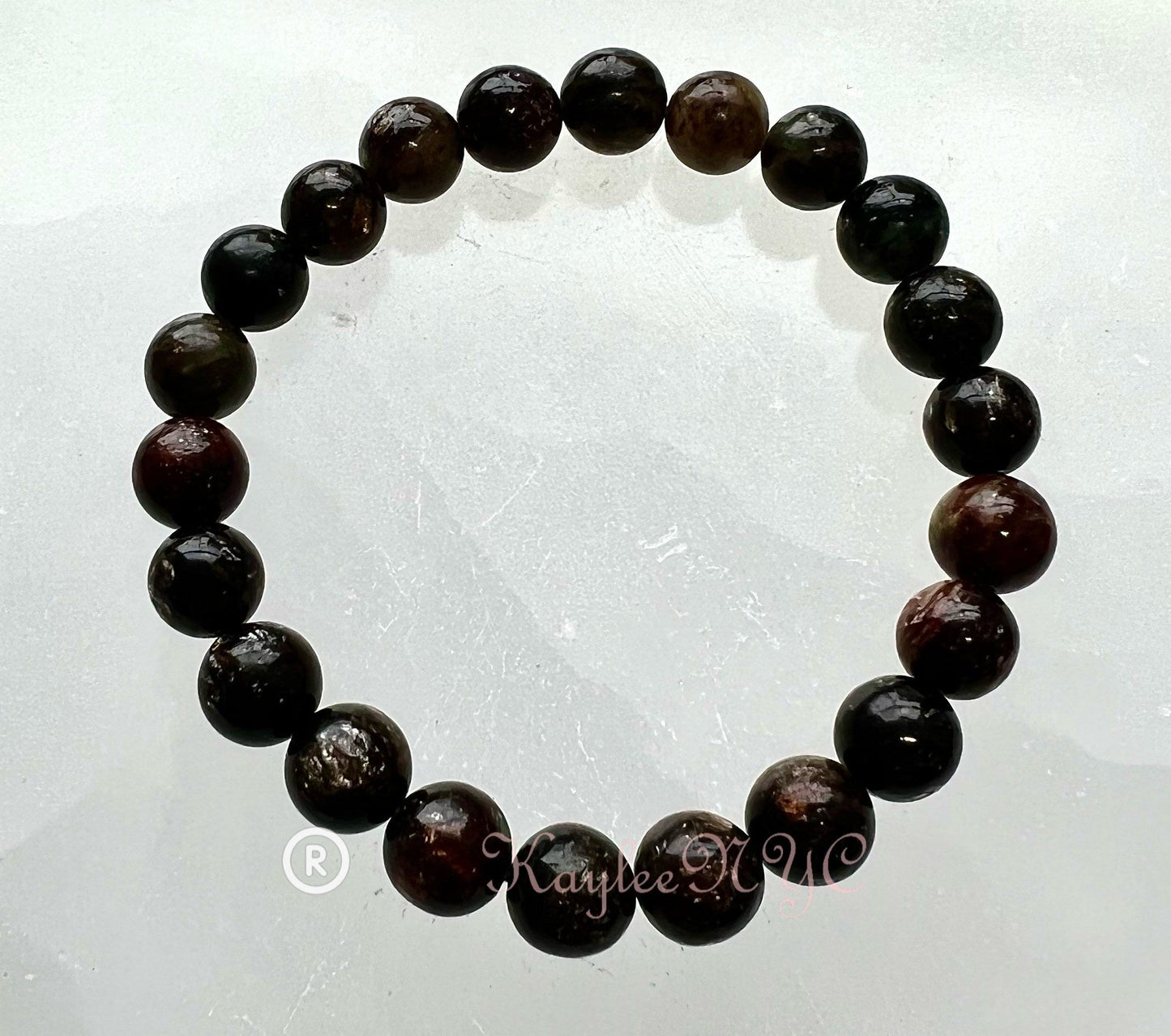 Wholesale 6 Pcs Natural Phlogopite Mica 8mm 7.5” Crystal Healing Stretch Bracelet