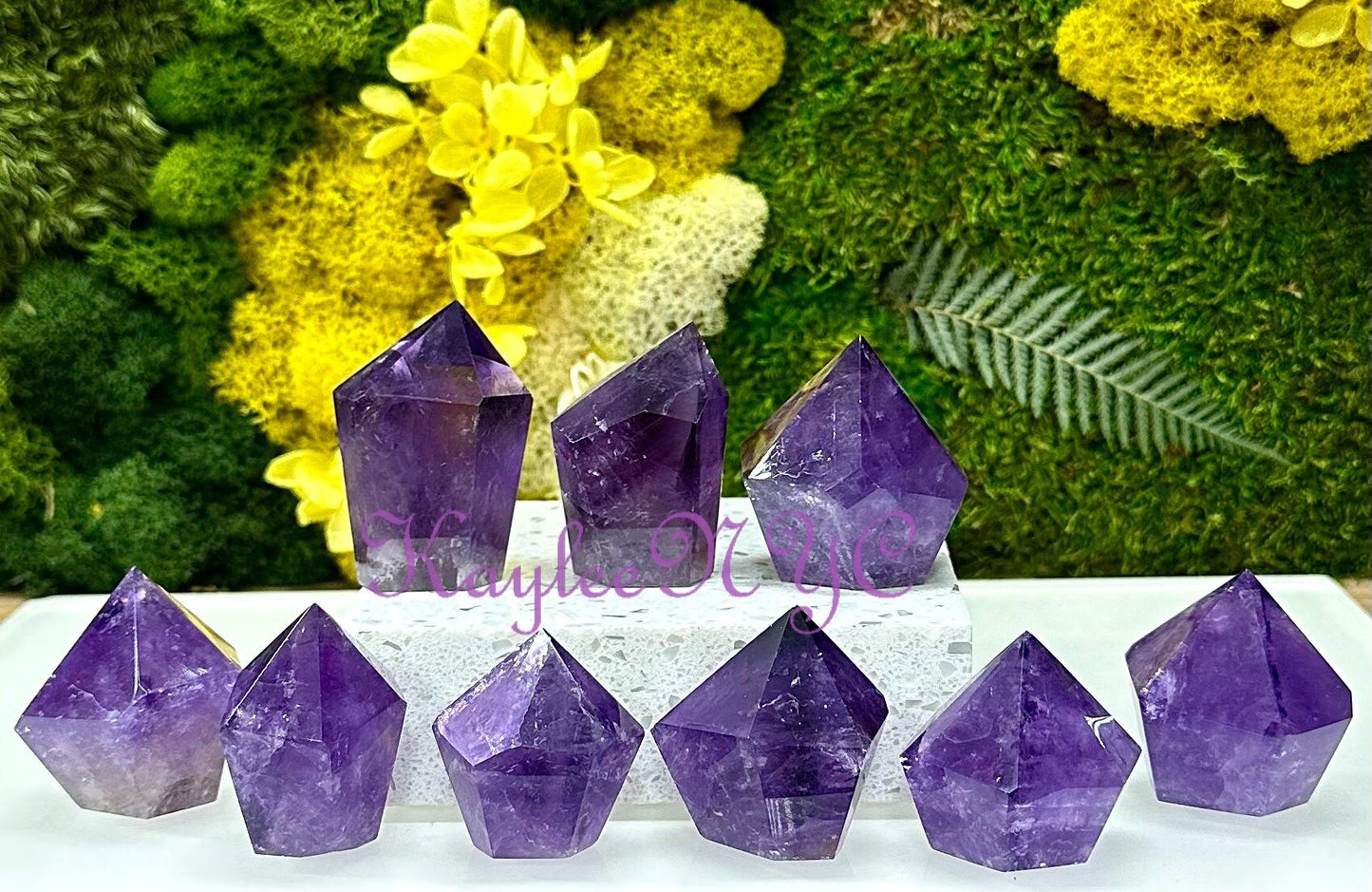 Wholesale Lot 1 lb Natural Amethyst Tower Obelisk Point Wand Crystal Energy Healing