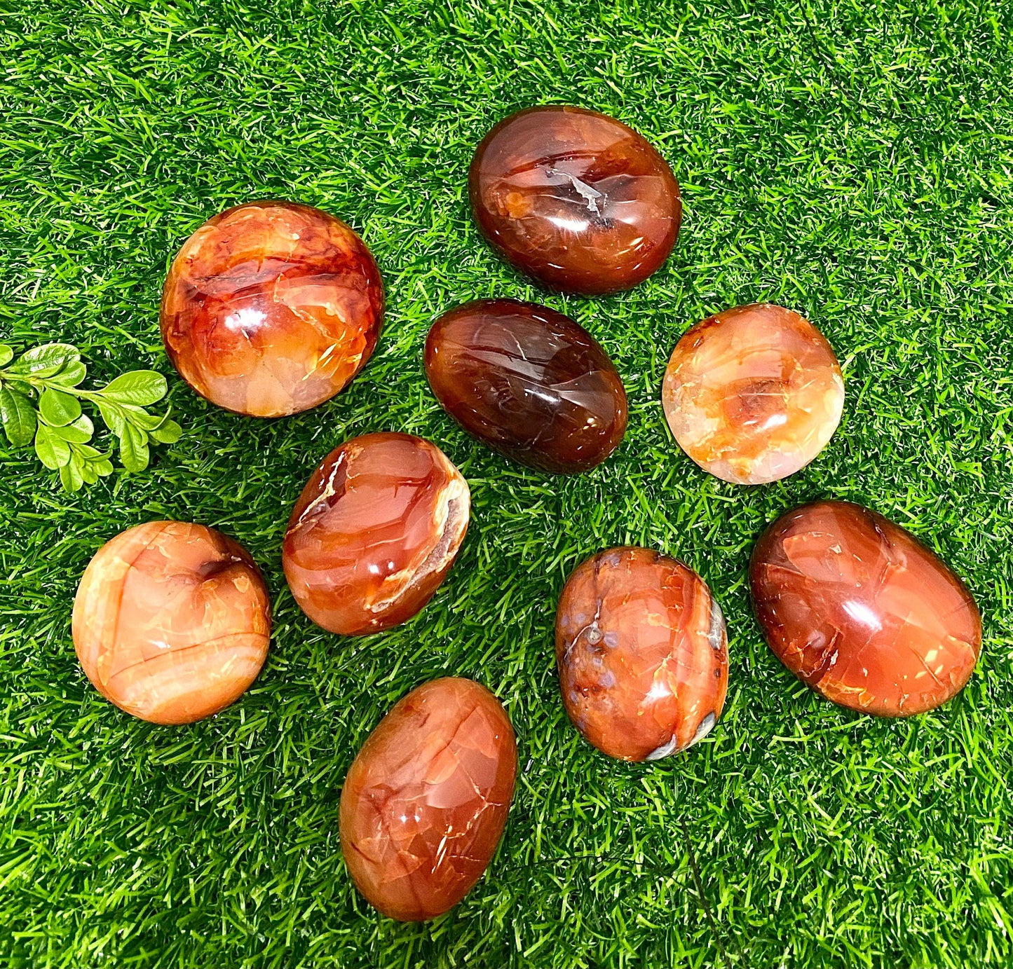 Wholesale lot 2 lbs Natural Carnelian Palm Stones Crystal Natural Energy