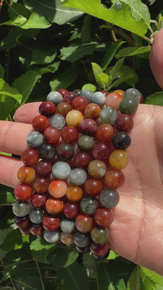 Wholesale 4 Pcs Natural Amphibole Quartz 8-10mm Crystal Healing Stretch Bracelet