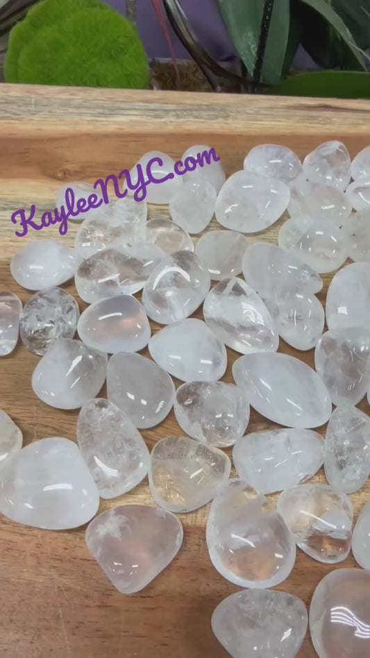Wholesale Lot 2 Lbs Natural Clear Quartz Tumble Healing Energy Nice Quality
